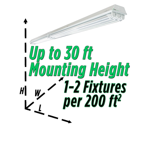 8ft. LED 6 Lamp BOLT GEN 2 - 120W - 21,600 Lumens - Clear/Frosted